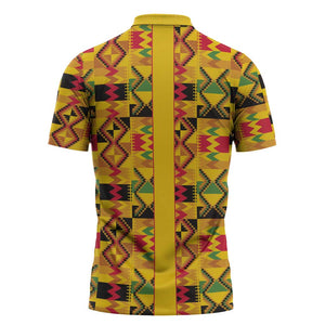 Proud Black Nurse RN Zipper Polo Shirt African Stethoscope Kente Pattern