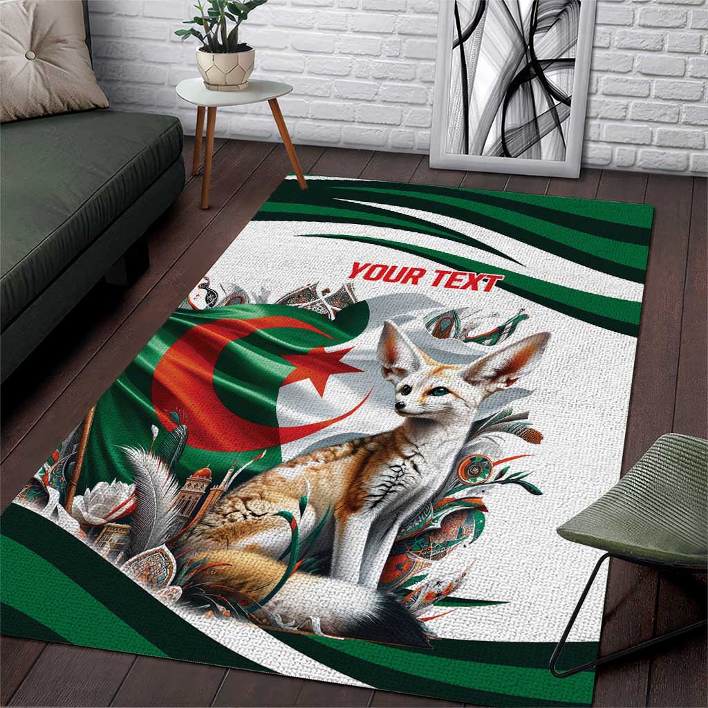 Algeria Fennec Fox Personalized Area Rug with Algerian Culture and Nature