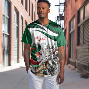 Algeria Fennec Fox Personalized Baseball Jersey with Algerian Culture and Nature