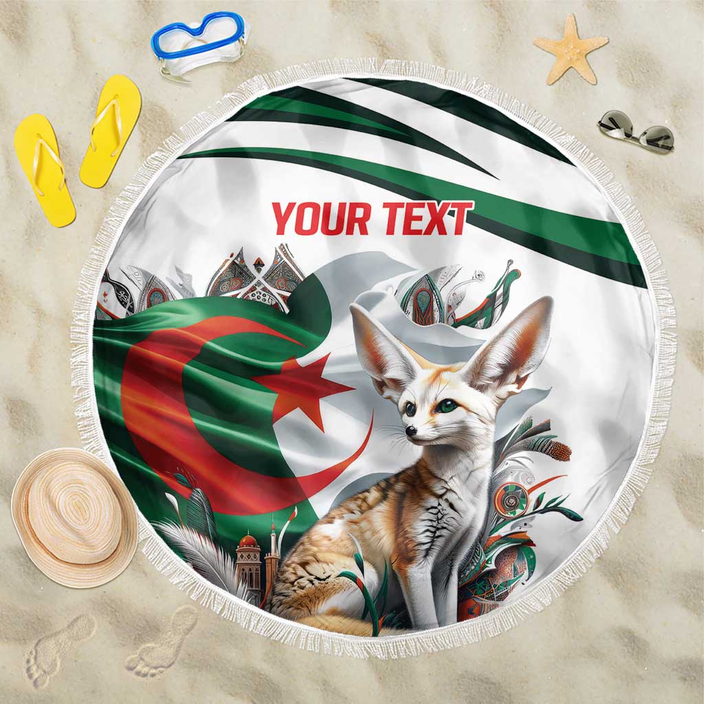 Algeria Fennec Fox Personalized Beach Blanket with Algerian Culture and Nature