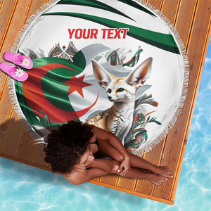 Algeria Fennec Fox Personalized Beach Blanket with Algerian Culture and Nature