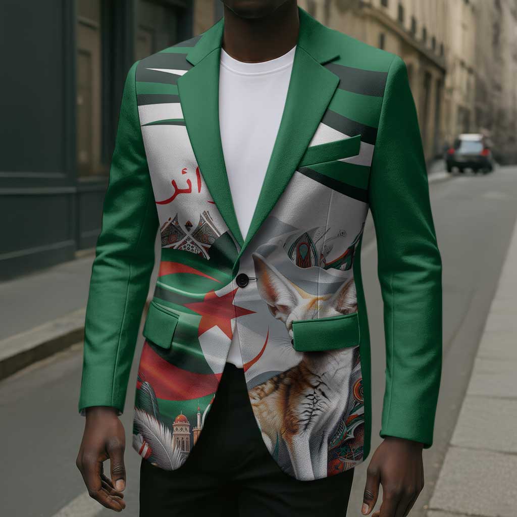 Algeria Fennec Fox Personalized Blazer with Algerian Culture and Nature