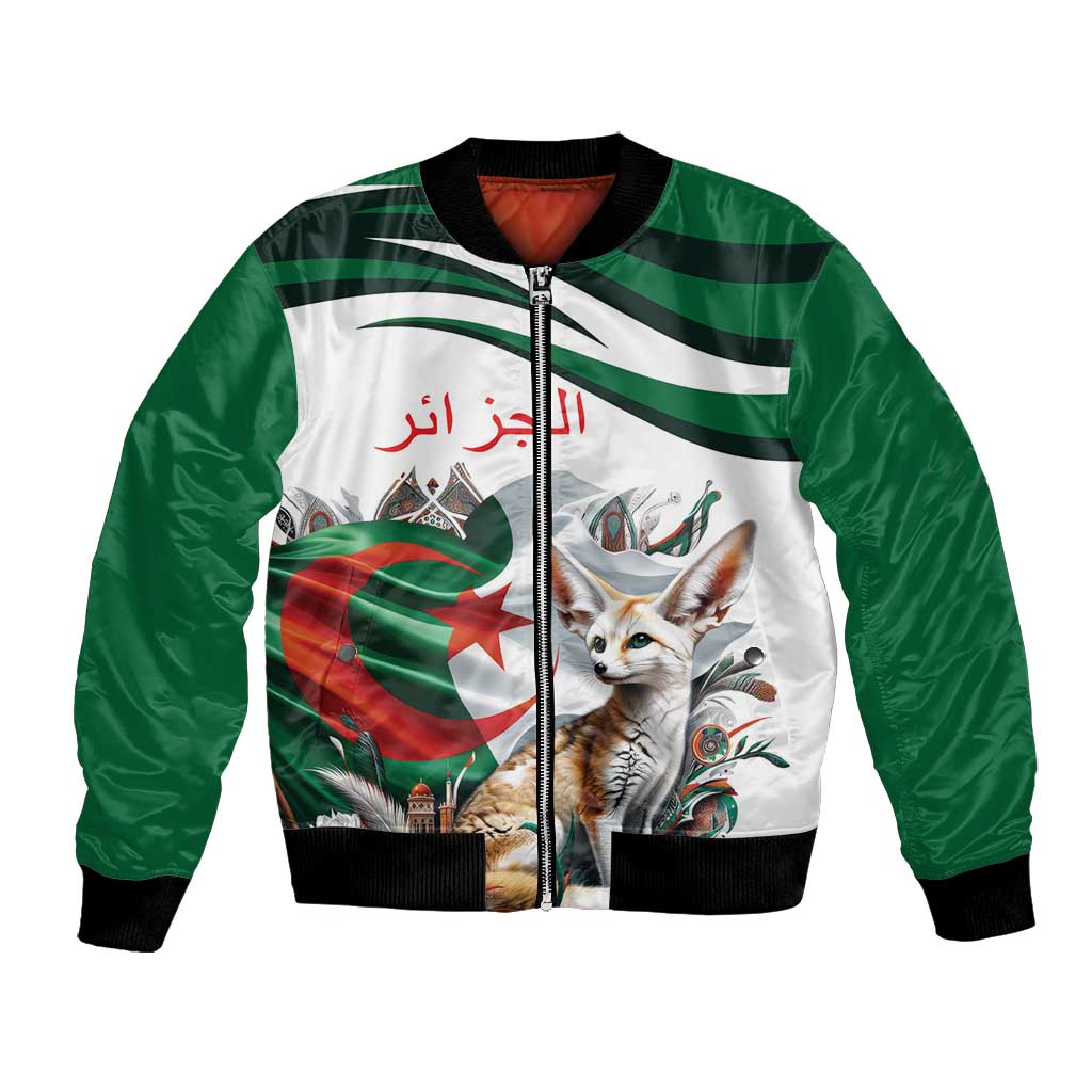 Algeria Fennec Fox Personalized Bomber Jacket with Algerian Culture and Nature