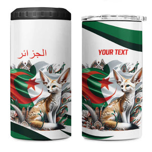 Algeria Fennec Fox Personalized 4 in 1 Can Cooler Tumbler with Algerian Culture and Nature