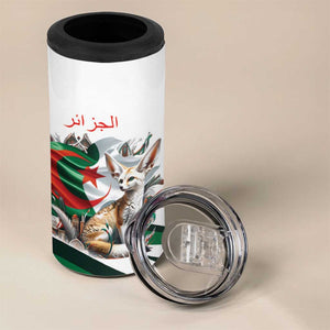 Algeria Fennec Fox Personalized 4 in 1 Can Cooler Tumbler with Algerian Culture and Nature