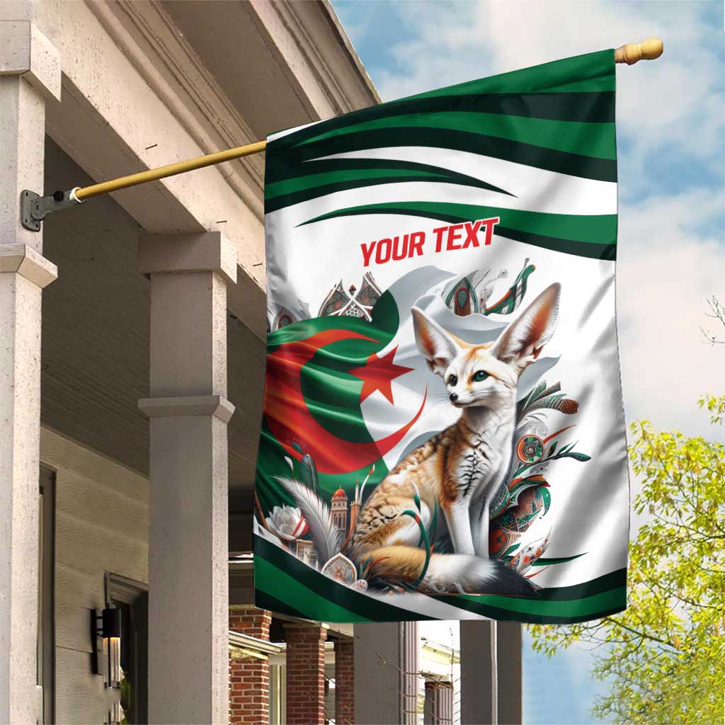 Algeria Fennec Fox Personalized Garden Flag with Algerian Culture and Nature