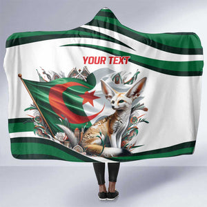 Algeria Fennec Fox Personalized Hooded Blanket with Algerian Culture and Nature