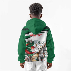 Algeria Fennec Fox Personalized Kid Hoodie with Algerian Culture and Nature