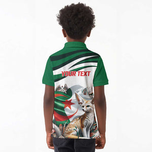 Algeria Fennec Fox Personalized Kid Polo Shirt with Algerian Culture and Nature