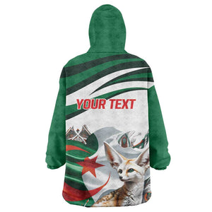 Algeria Fennec Fox Personalized KId Wearable Blanket Hoodie with Algerian Culture and Nature