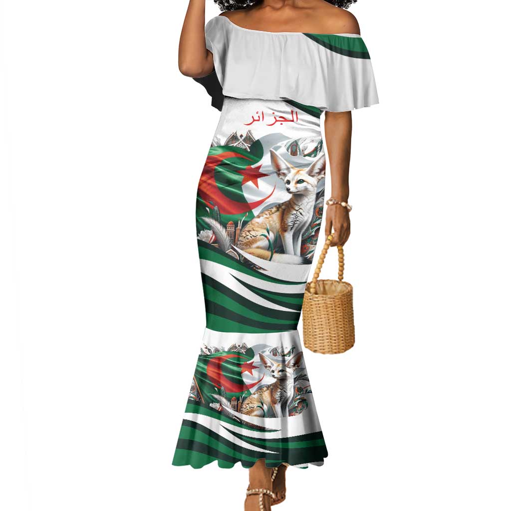 Algeria Fennec Fox Personalized Mermaid Dress with Algerian Culture and Nature