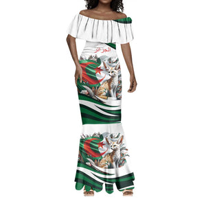 Algeria Fennec Fox Personalized Mermaid Dress with Algerian Culture and Nature