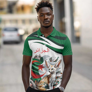 Algeria Fennec Fox Personalized Polo Shirt with Algerian Culture and Nature