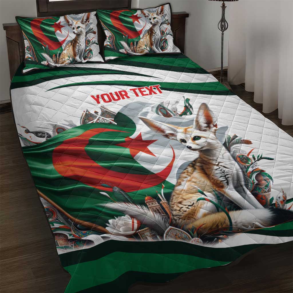 Algeria Fennec Fox Personalized Quilt Bed Set with Algerian Culture and Nature