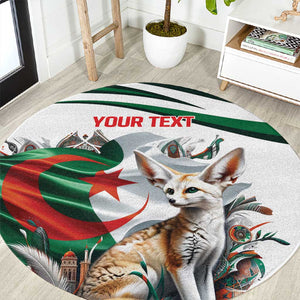 Algeria Fennec Fox Personalized Round Carpet with Algerian Culture and Nature