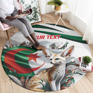 Algeria Fennec Fox Personalized Round Carpet with Algerian Culture and Nature