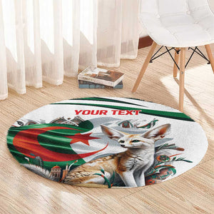 Algeria Fennec Fox Personalized Round Carpet with Algerian Culture and Nature