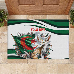 Algeria Fennec Fox Personalized Rubber Doormat with Algerian Culture and Nature