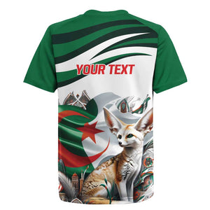 Algeria Fennec Fox Personalized Rugby Jersey with Algerian Culture and Nature