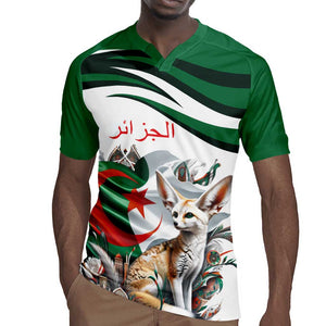 Algeria Fennec Fox Personalized Rugby Jersey with Algerian Culture and Nature