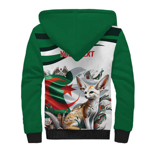 Algeria Fennec Fox Personalized Sherpa Hoodie with Algerian Culture and Nature