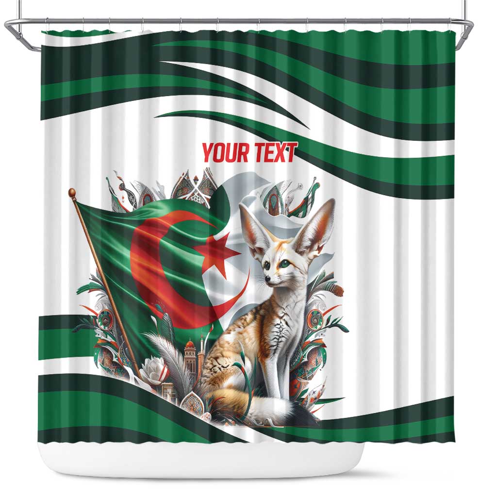 Algeria Fennec Fox Personalized Shower Curtain with Algerian Culture and Nature