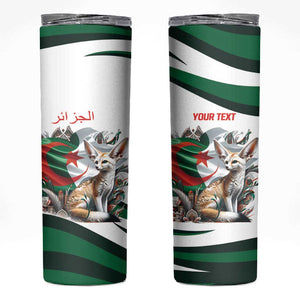 Algeria Fennec Fox Personalized Skinny Tumbler with Algerian Culture and Nature