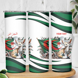 Algeria Fennec Fox Personalized Skinny Tumbler with Algerian Culture and Nature