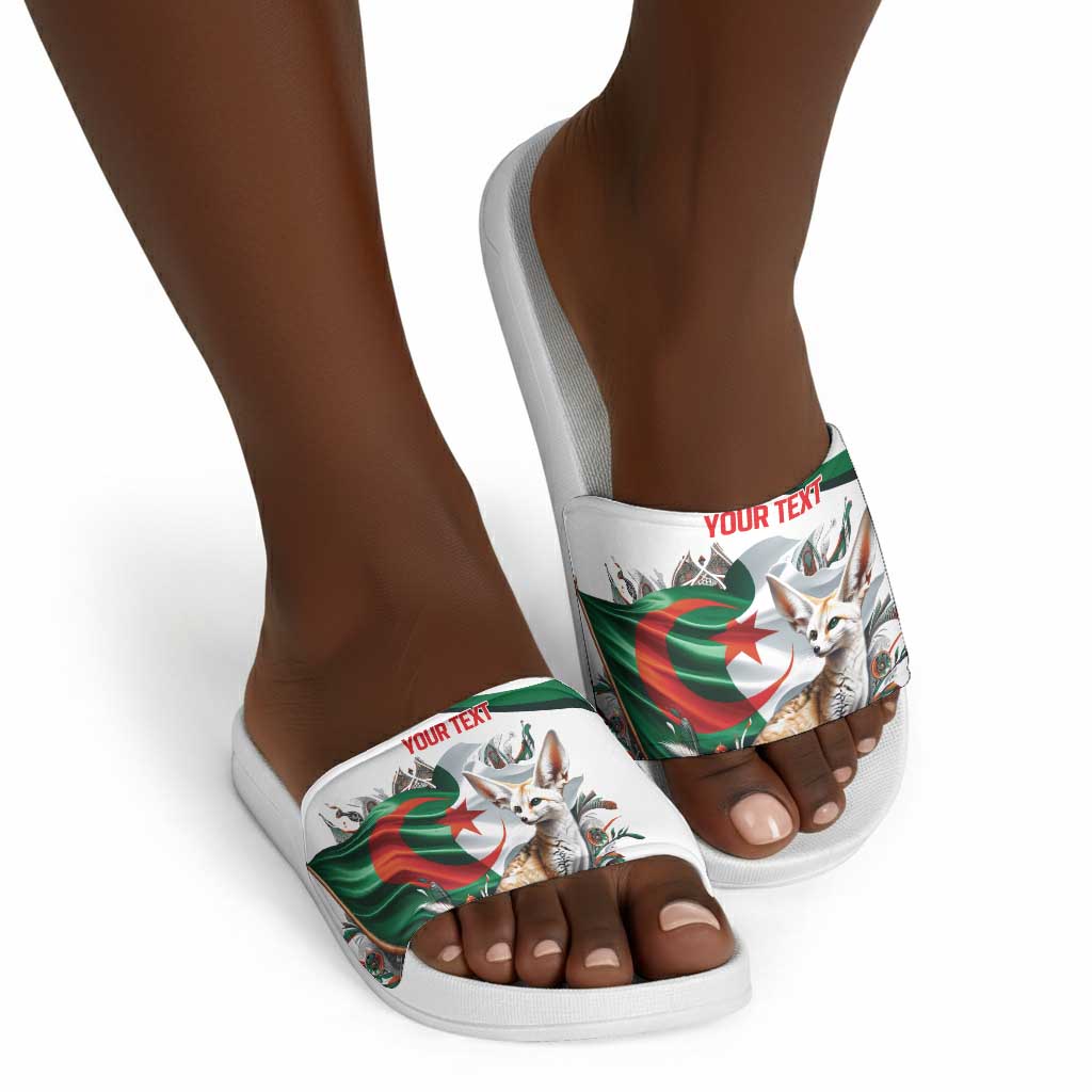 Algeria Fennec Fox Personalized Slide Sandals with Algerian Culture and Nature