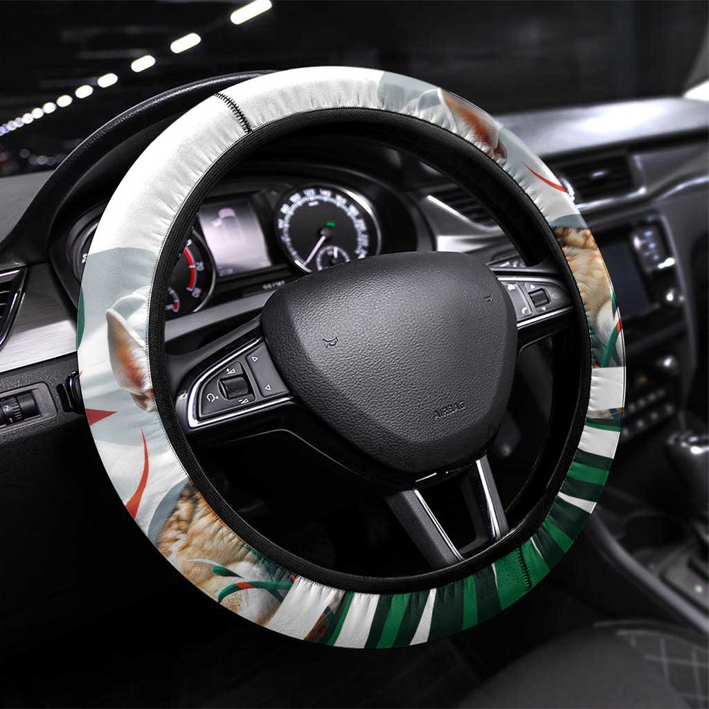 Algeria Fennec Fox Steering Wheel Cover with Algerian Culture and Nature