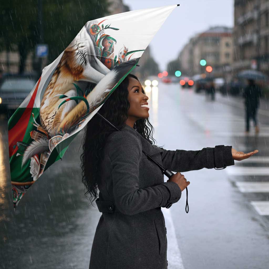Algeria Fennec Fox Personalized Umbrella with Algerian Culture and Nature