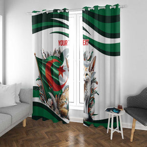 Algeria Fennec Fox Personalized Window Curtain with Algerian Culture and Nature