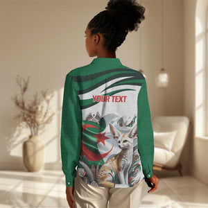 Algeria Fennec Fox Personalized Women Casual Shirt with Algerian Culture and Nature