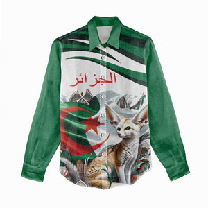 Algeria Fennec Fox Personalized Women Casual Shirt with Algerian Culture and Nature