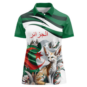 Algeria Fennec Fox Personalized Women Polo Shirt with Algerian Culture and Nature