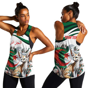 Algeria Fennec Fox Personalized Women Racerback Tank with Algerian Culture and Nature