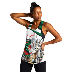 Algeria Fennec Fox Personalized Women Racerback Tank with Algerian Culture and Nature