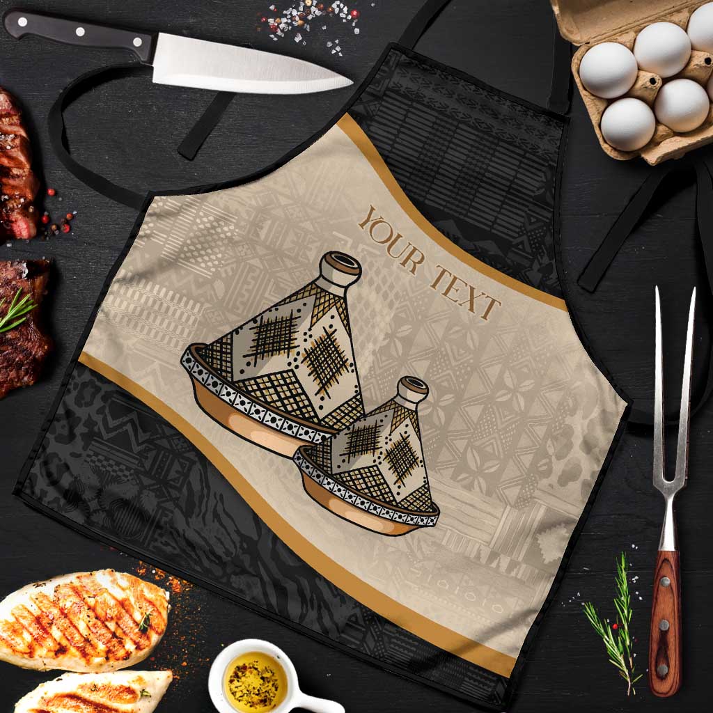 Algeria Tajine Dish Personalized Apron with African Tribal Pattern