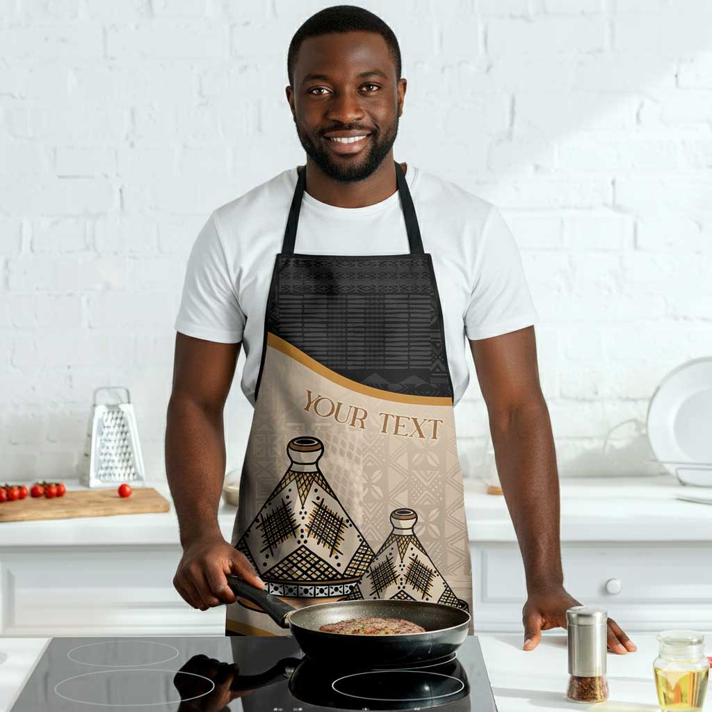 Algeria Tajine Dish Personalized Apron with African Tribal Pattern