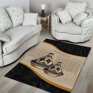 Algeria Tajine Dish Personalized Area Rug with African Tribal Pattern