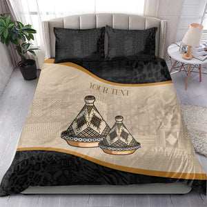 Algeria Tajine Dish Personalized Bedding Set with African Tribal Pattern