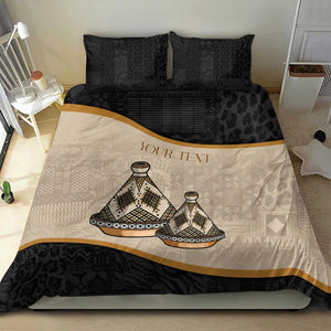 Algeria Tajine Dish Personalized Bedding Set with African Tribal Pattern