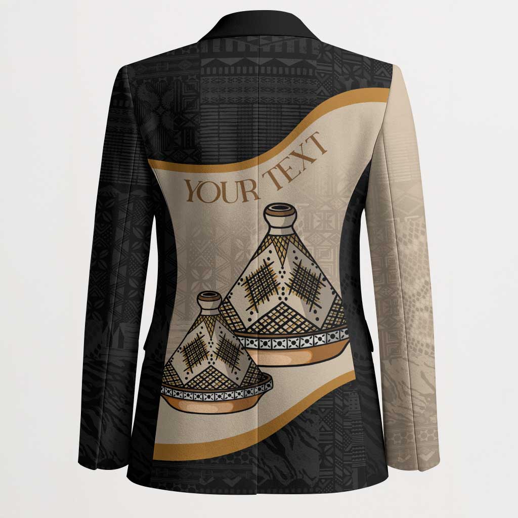 Algeria Tajine Dish Personalized Blazer with African Tribal Pattern