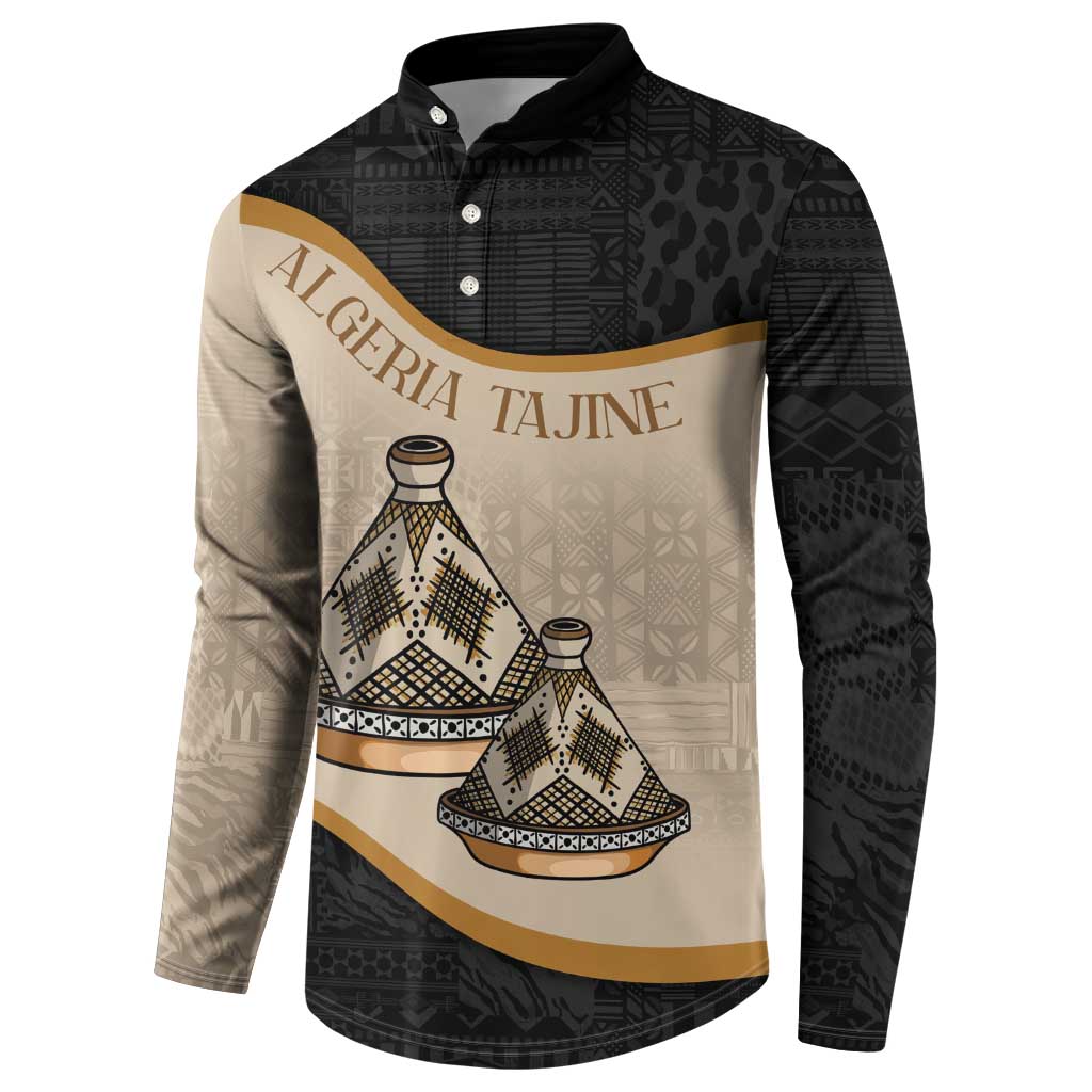 Algeria Tajine Dish Personalized Button Sweatshirt with African Tribal Pattern