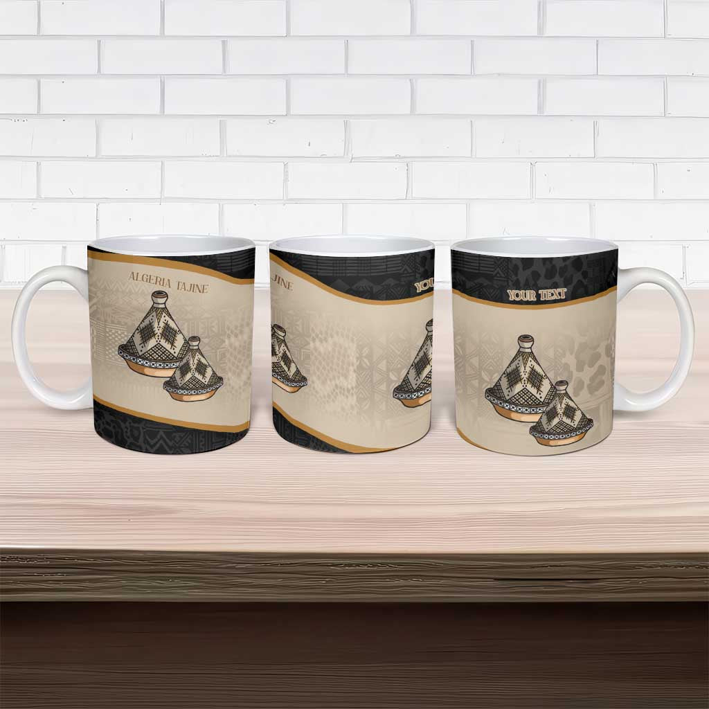 Algeria Tajine Dish Personalized Ceramic Mug with African Tribal Pattern