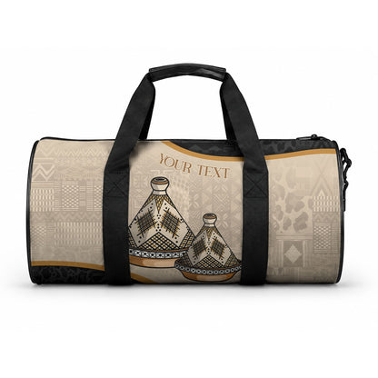 Algeria Tajine Dish Personalized Duffle Bag with African Tribal Pattern