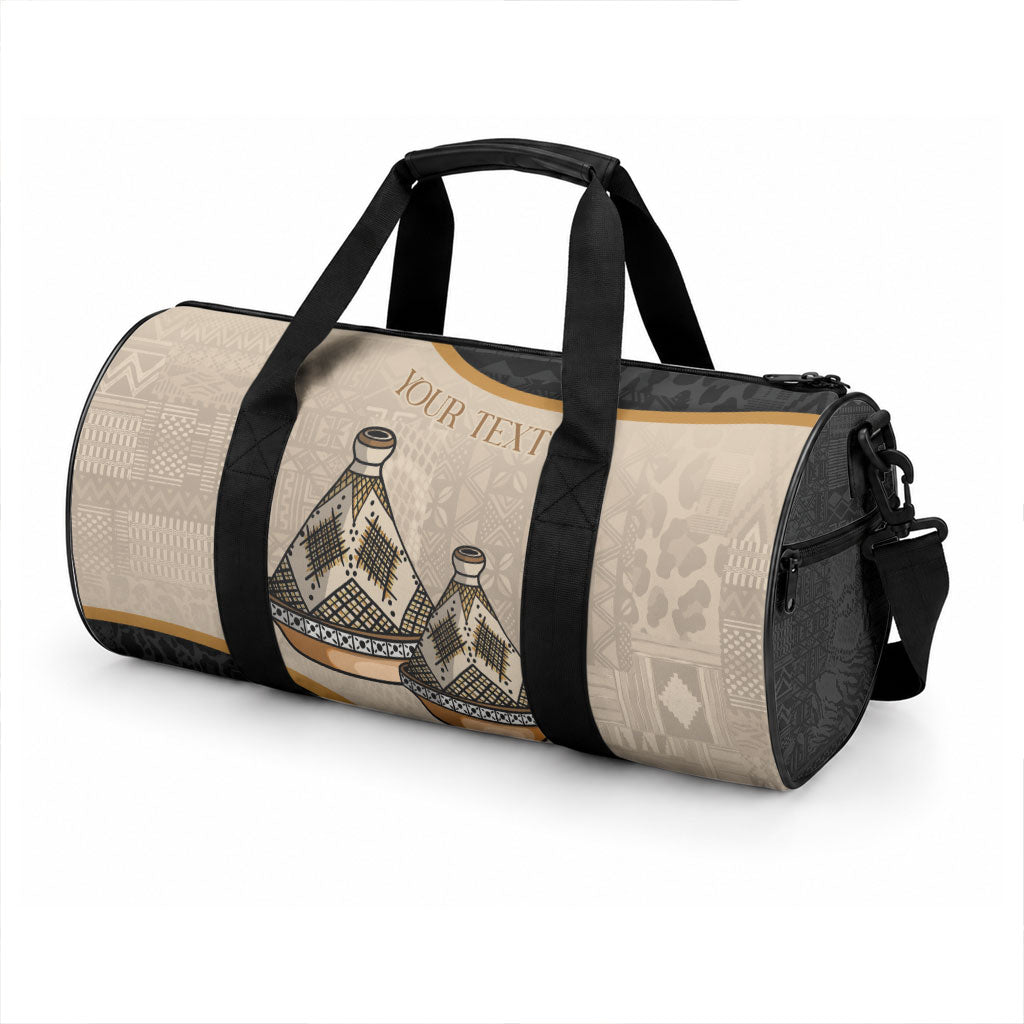 Algeria Tajine Dish Personalized Duffle Bag with African Tribal Pattern