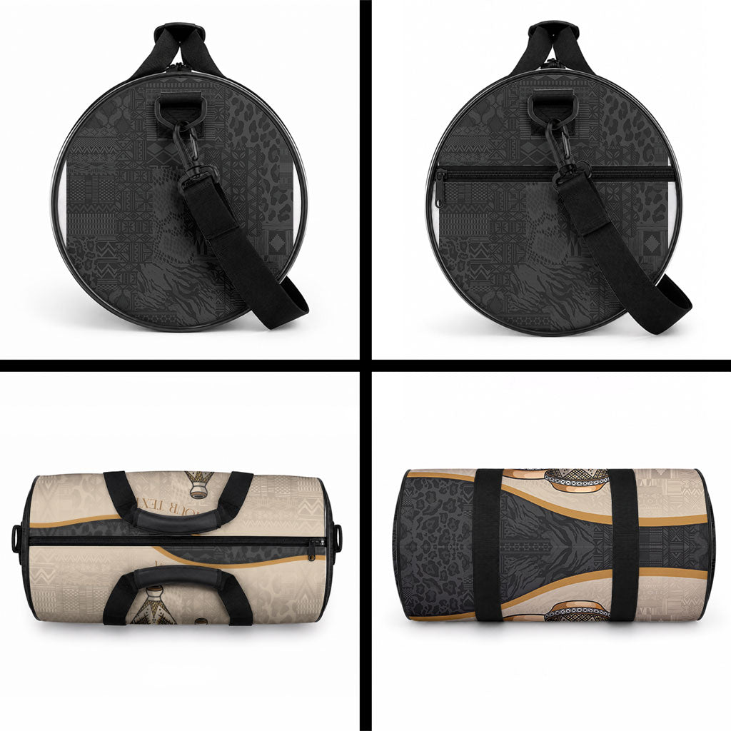 Algeria Tajine Dish Personalized Duffle Bag with African Tribal Pattern