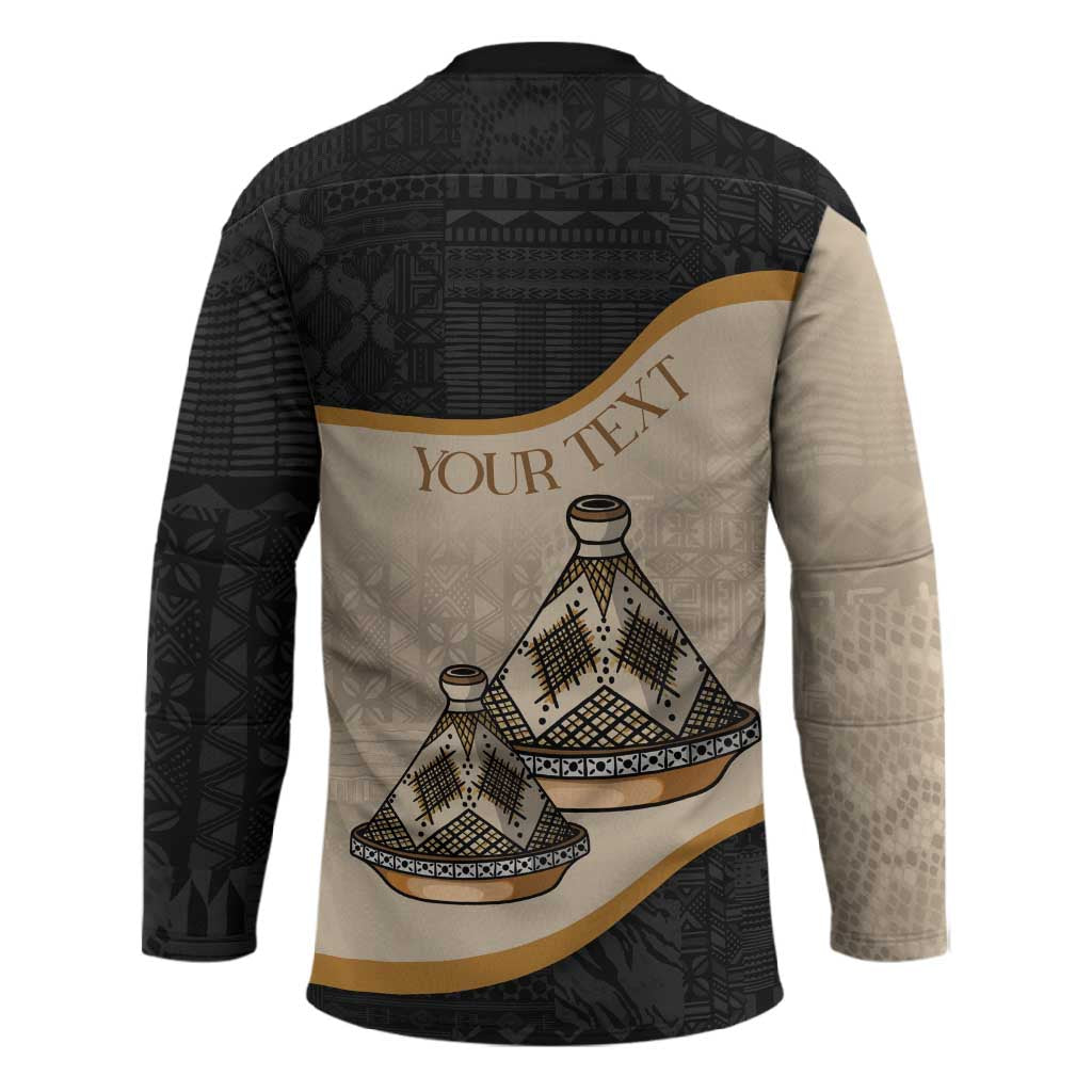 Algeria Tajine Dish Personalized Hockey Jersey with African Tribal Pattern