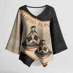 Algeria Tajine Dish Personalized Kimono Sleeve Blouse with African Tribal Pattern